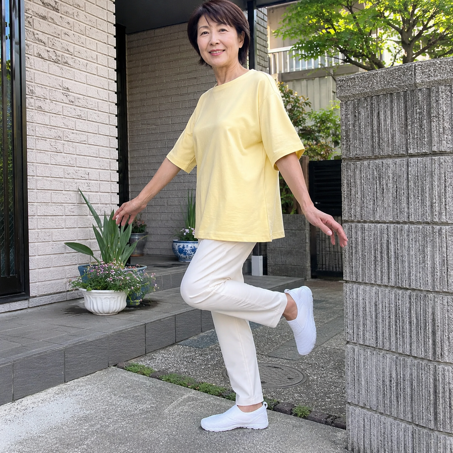 ゼロドロップシューズで安定して立つ